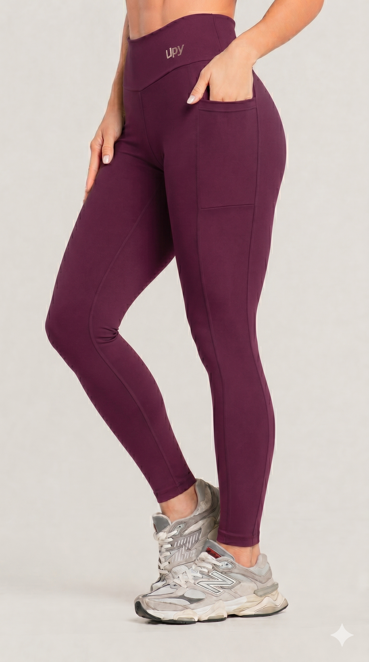 Calça Legging Poliamida Com Bolsos