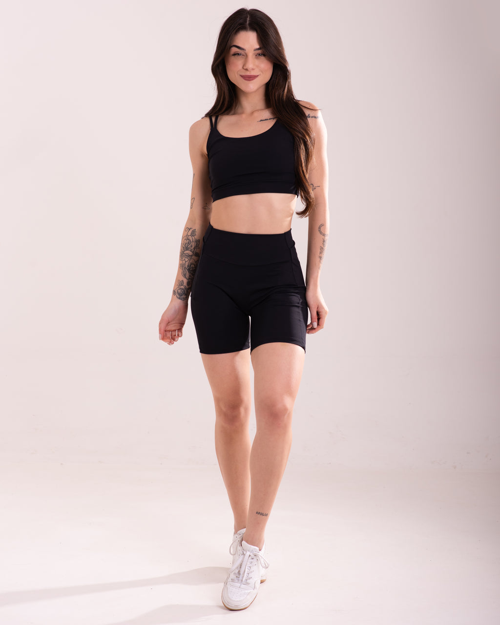 Short Legging Fitness Sem Costura No Gancho