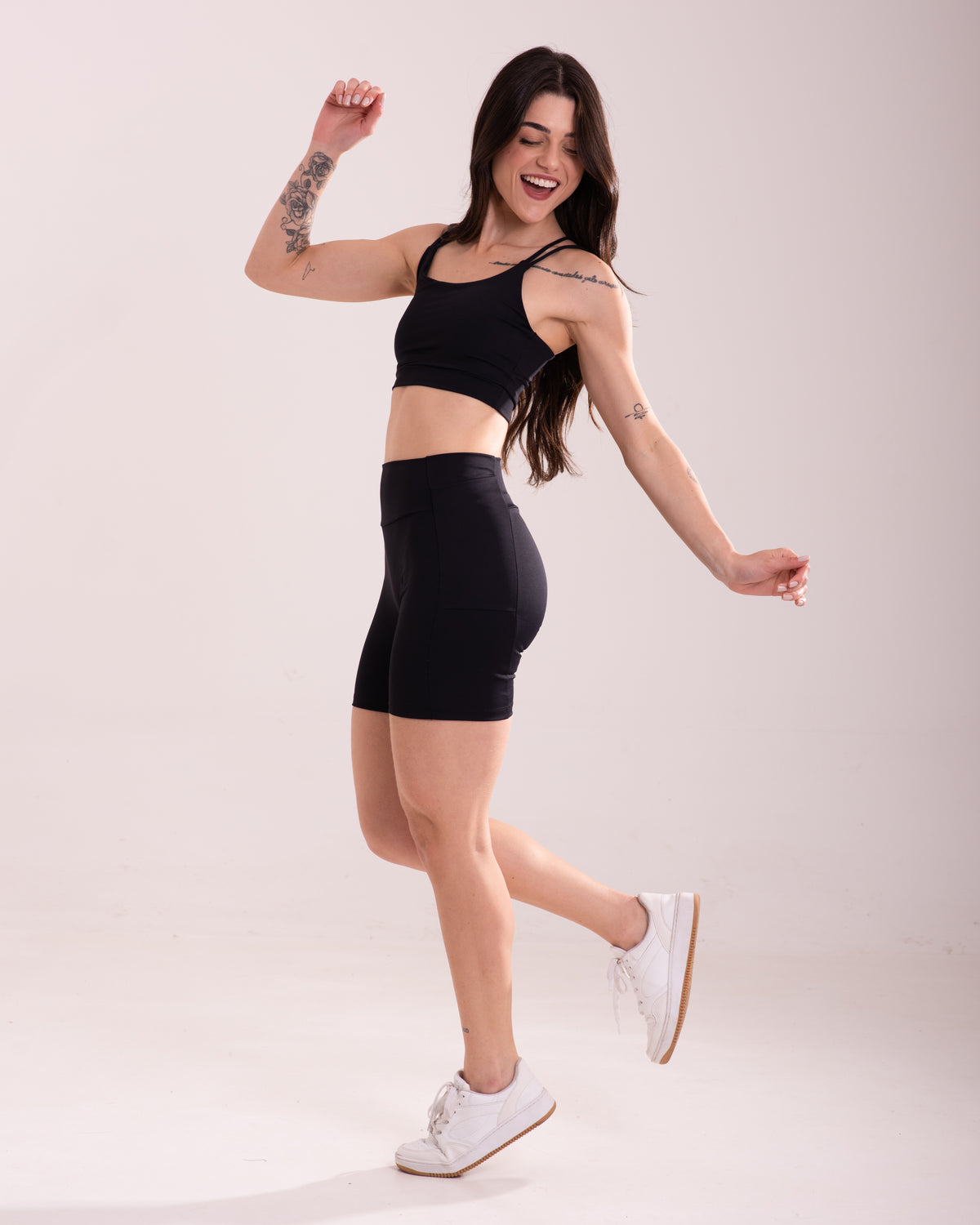 Short Legging Fitness Sem Costura No Gancho