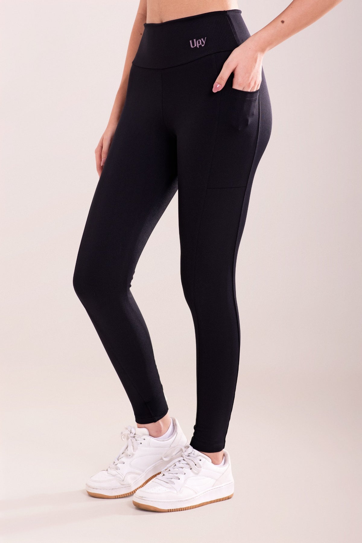 Calça Legging Poliamida Com Bolsos