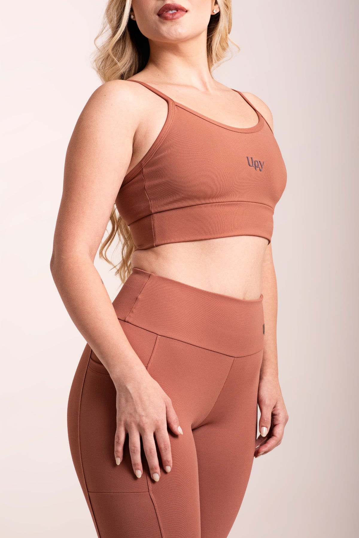 Calça Legging Poliamida Com Bolsos