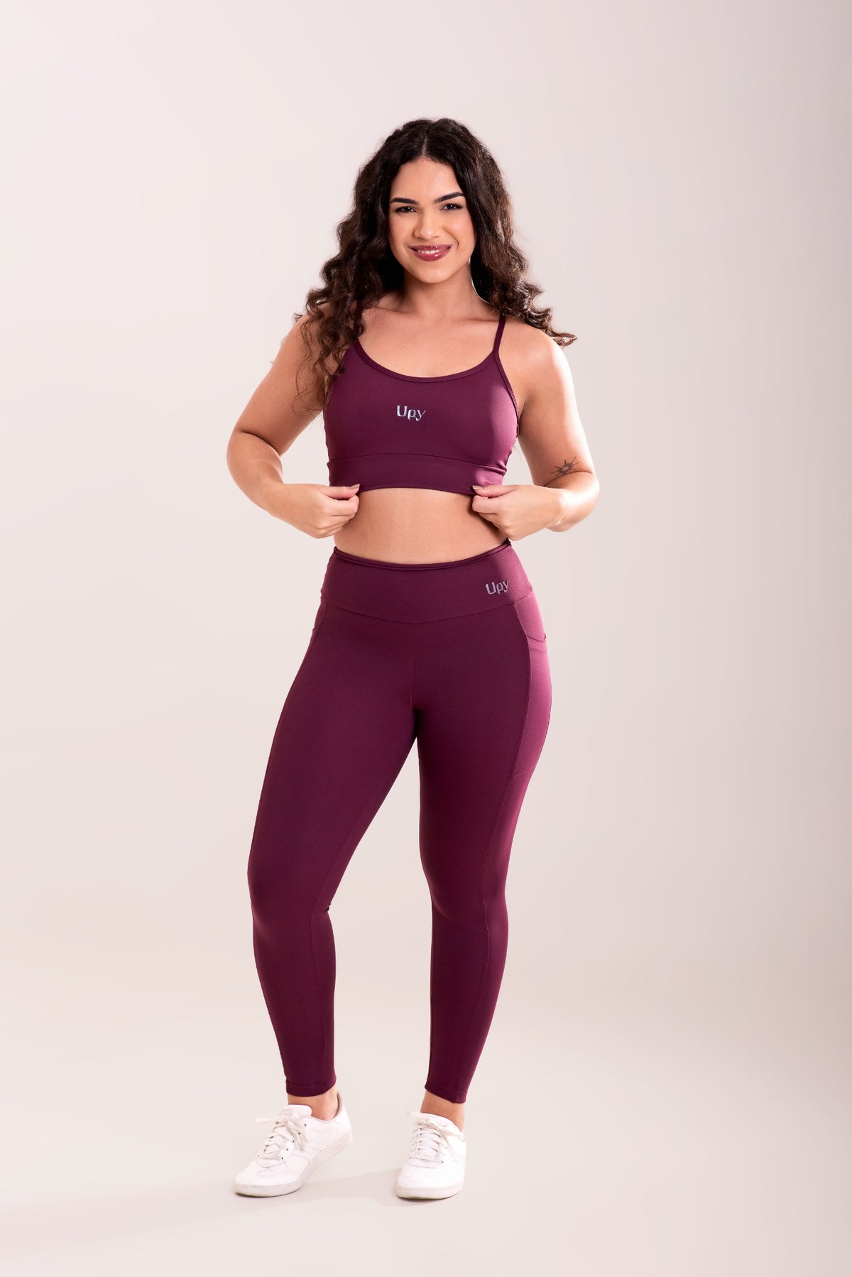 Calça Legging Poliamida Com Bolsos