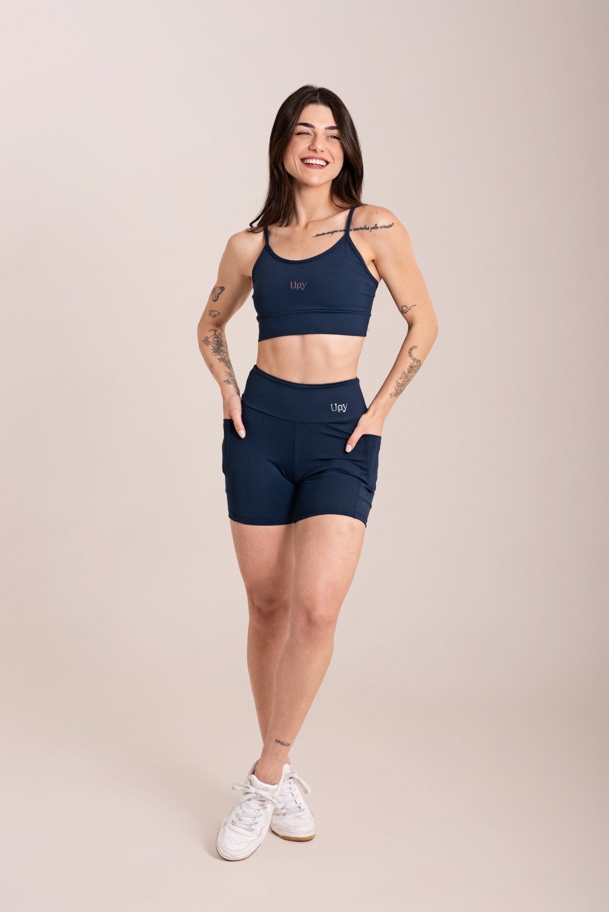 Short Fitness Polimida Com Bolsos