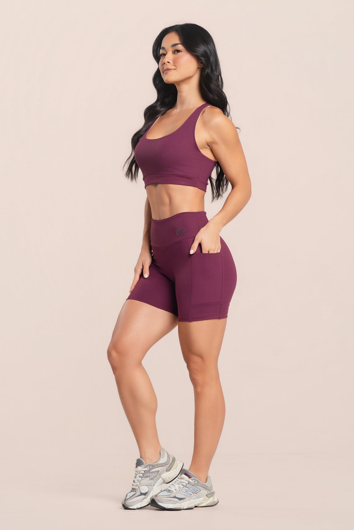 Short Fitness Polimida Com Bolsos
