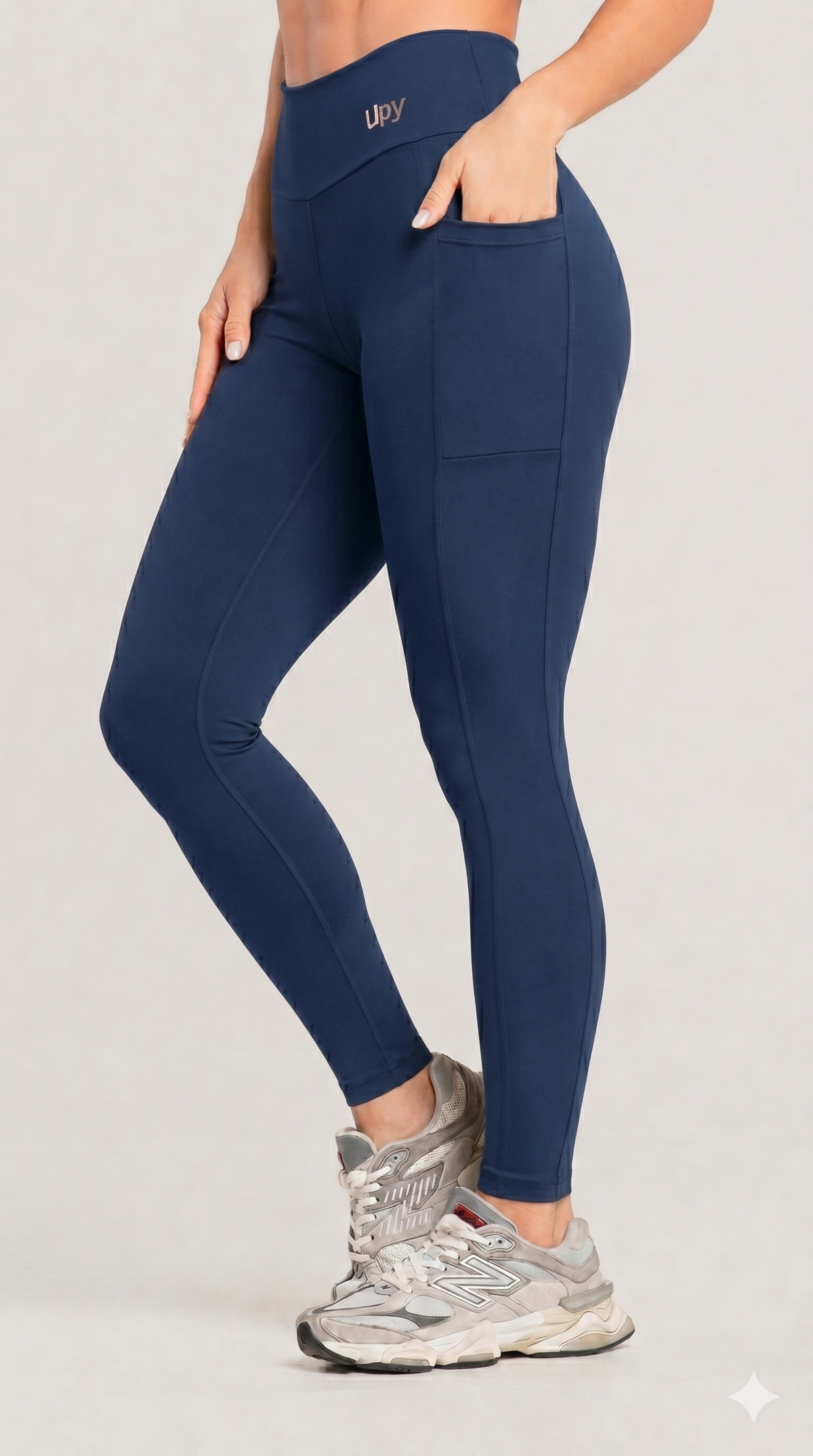Calça Legging Poliamida Com Bolsos