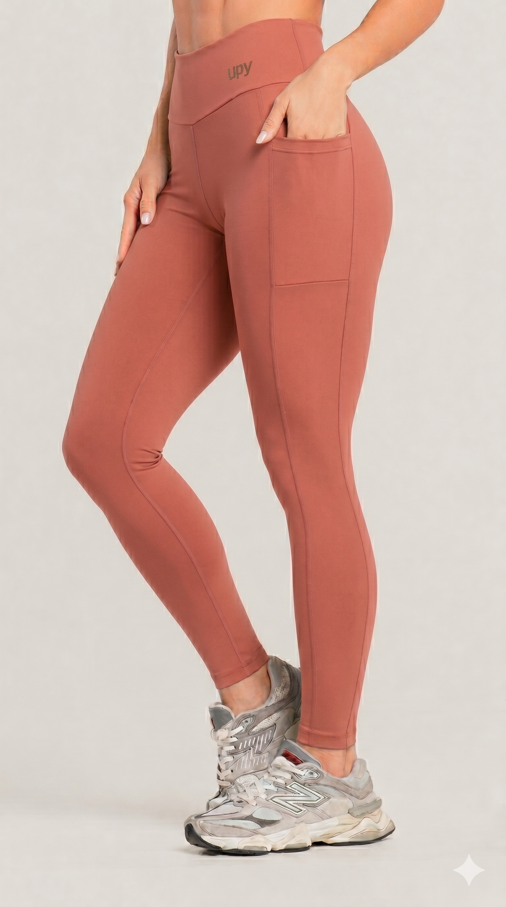 Calça Legging Poliamida Com Bolsos