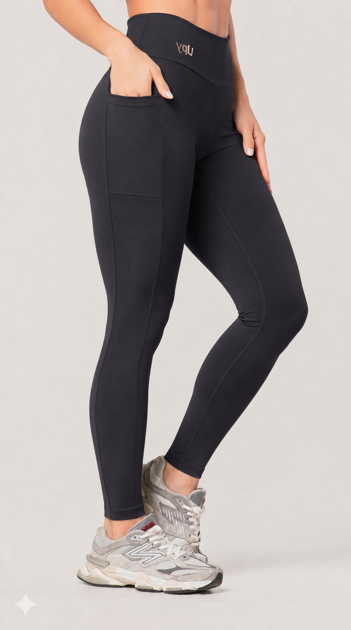 Calça Legging Poliamida Com Bolsos