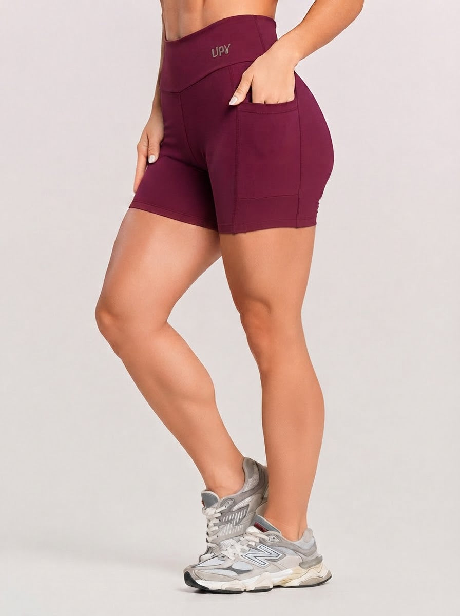 Short Fitness Polimida Com Bolsos